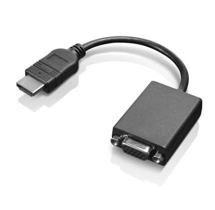 Lenovo HDMI / VGA 0.2 m Black 0B47069