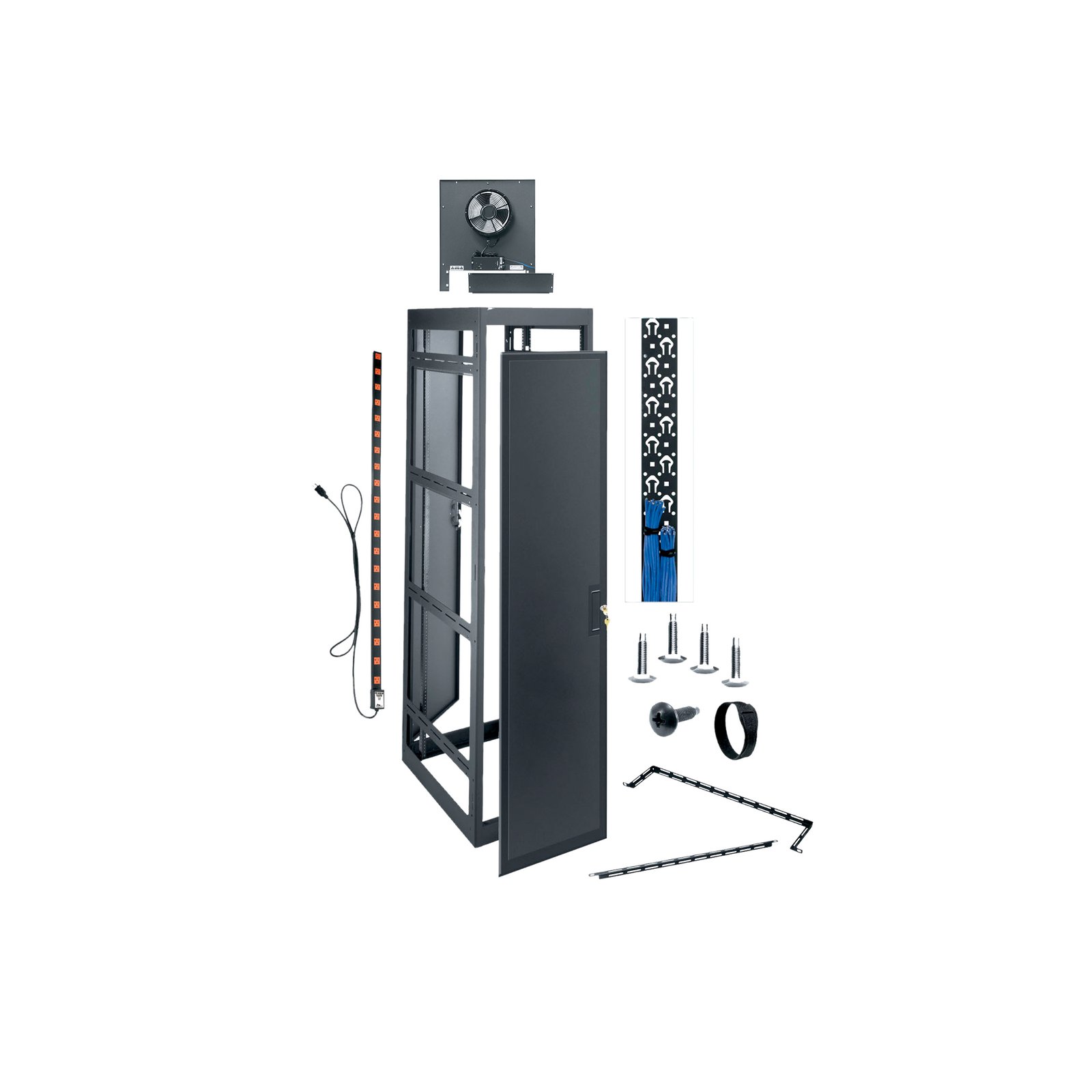 Middle Atlantic 44 RU MRK Series 22 Inch Wide Pre-Configured Rack, 31 Inches Deep with Side Panel MRK-4431-AV
