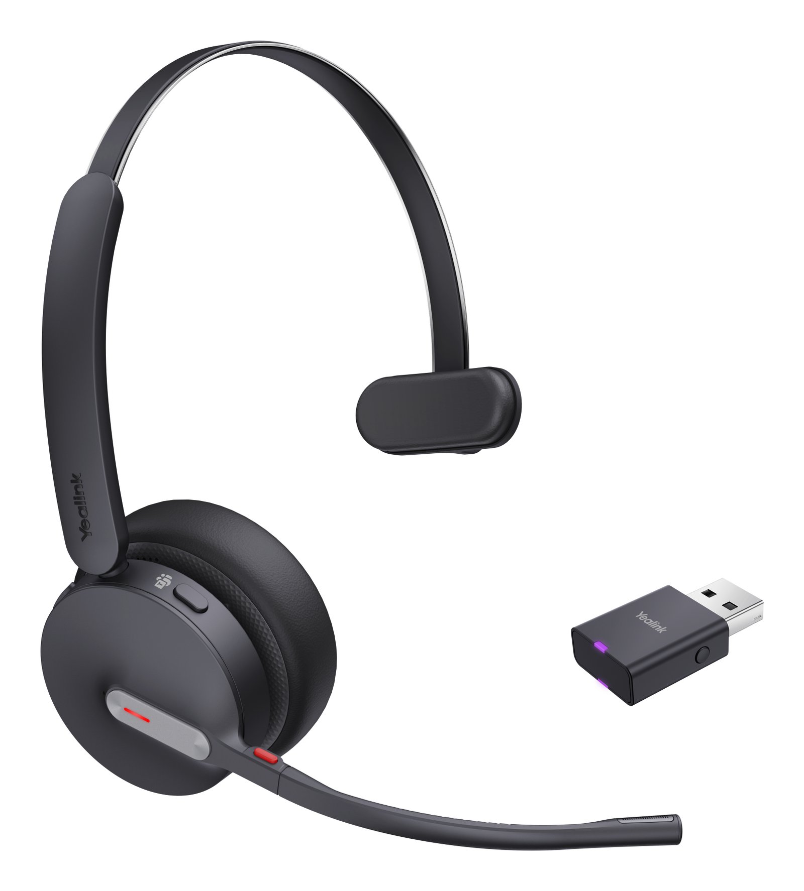 Yealink WH64 Hybrid Mono Teams Headset Wireless Head-band Office/Call center Micro-USB Bluetooth 1208687