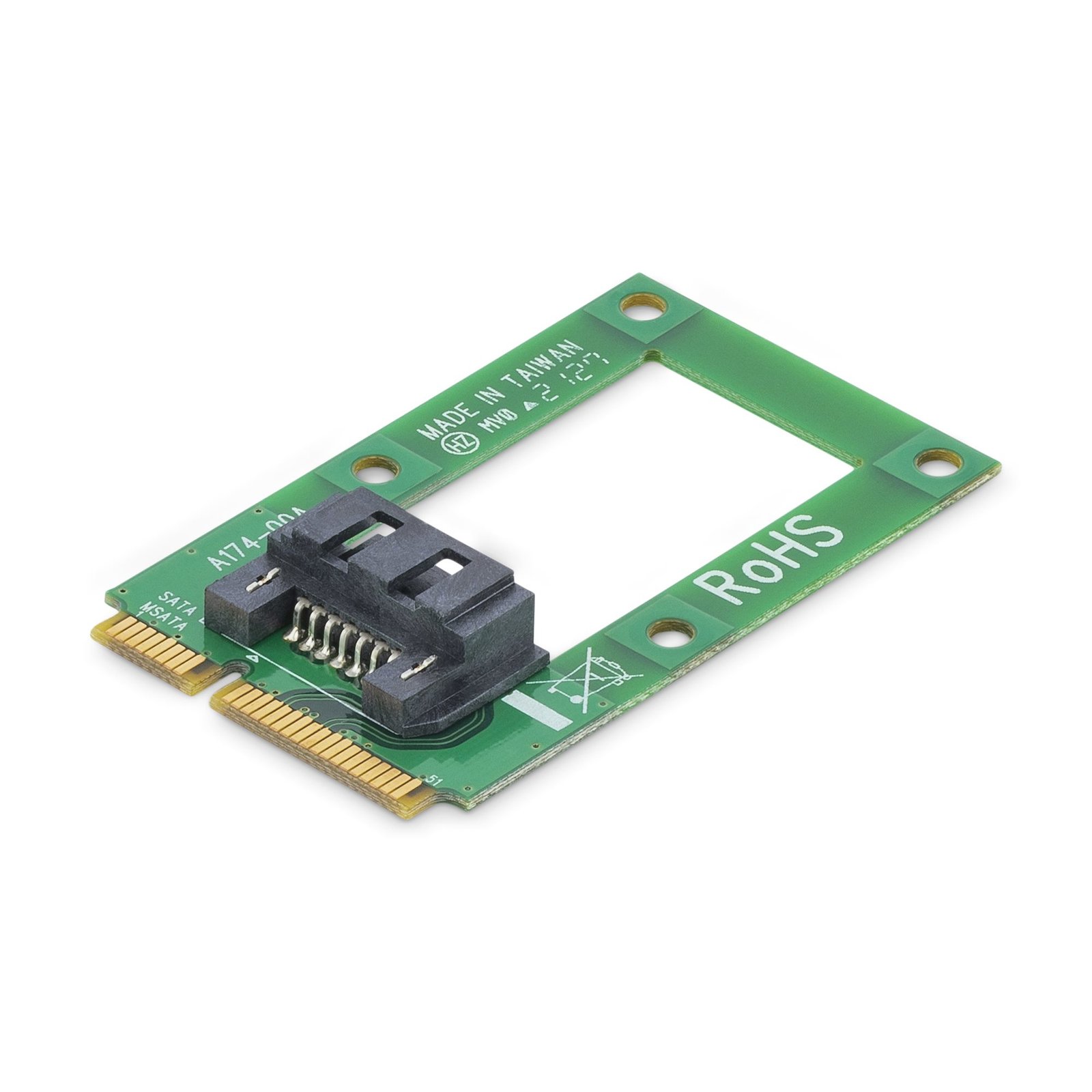 StarTech.com SATA Drive to mSATA Host Adapter for 2.5in / 3.5in Drives - TAA MSAT2SAT3