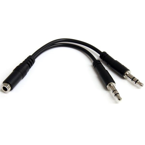 StarTech.com 3.5mm 4 Position to 2x 3 Headset Splitter Adapter - F/M MUYHSFMM