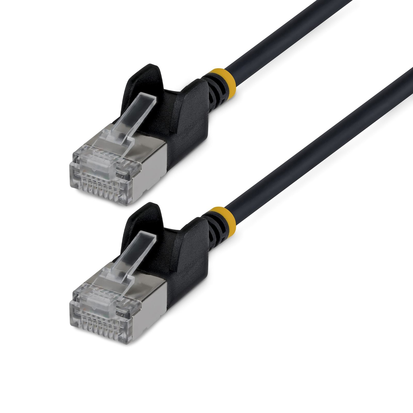 StarTech.com 14ft Black Ultra Slim Cat6A Ethernet Cable, Snagless, FTP, Pure Bare Copper Wire, N6APATSTP34BKS-14FT