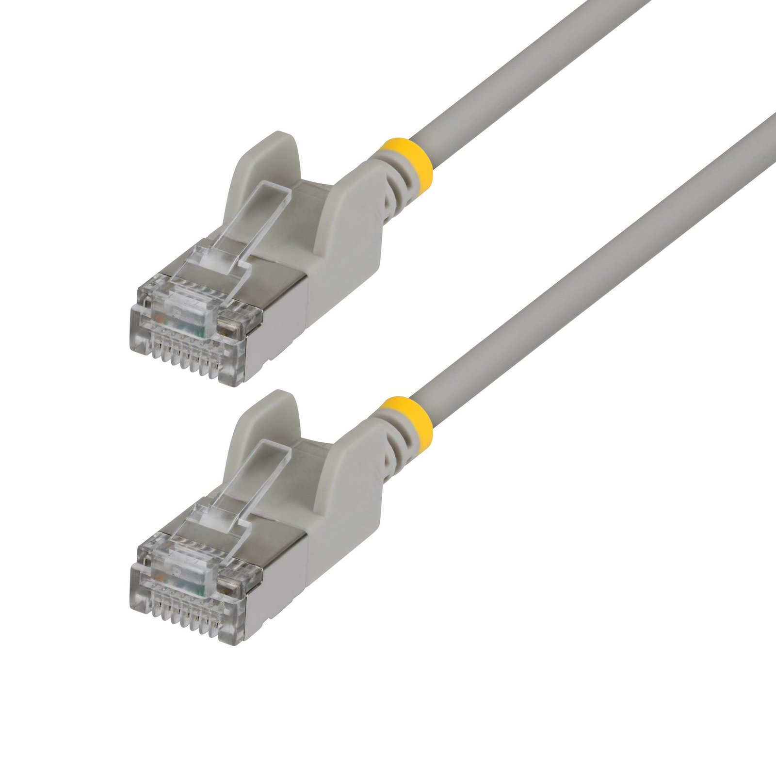 StarTech.com 10ft Gray Ultra Slim Cat6A Ethernet Cable, Snagless, FTP, Pure Bare Copper Wire, 34AWG N6APATSTP34GRS-10FT