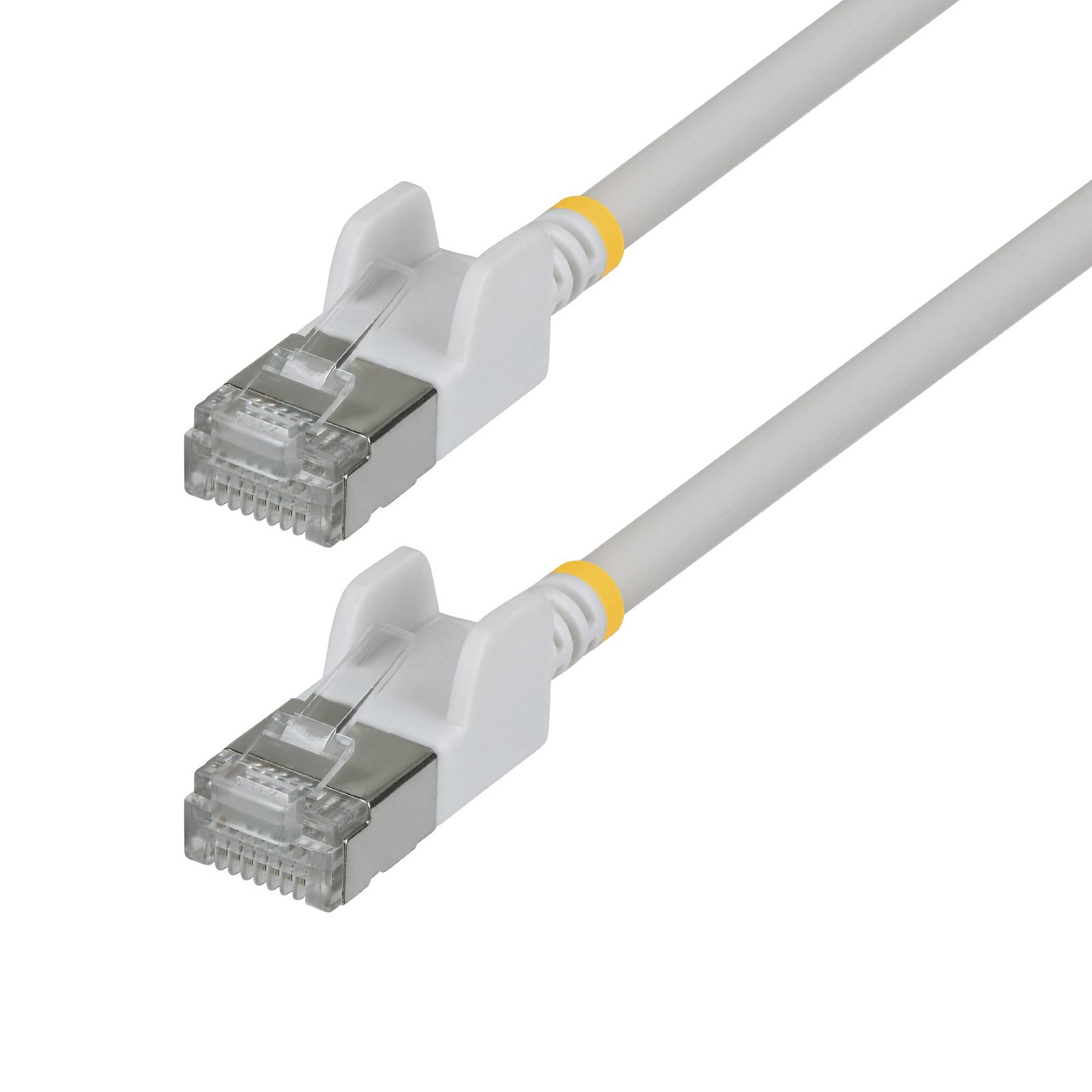 StarTech.com 3ft White Ultra Slim Cat6A Ethernet Cable, Snagless, FTP, Pure Bare Copper Wire, 34AWG N6APATSTP34WHS-3FT