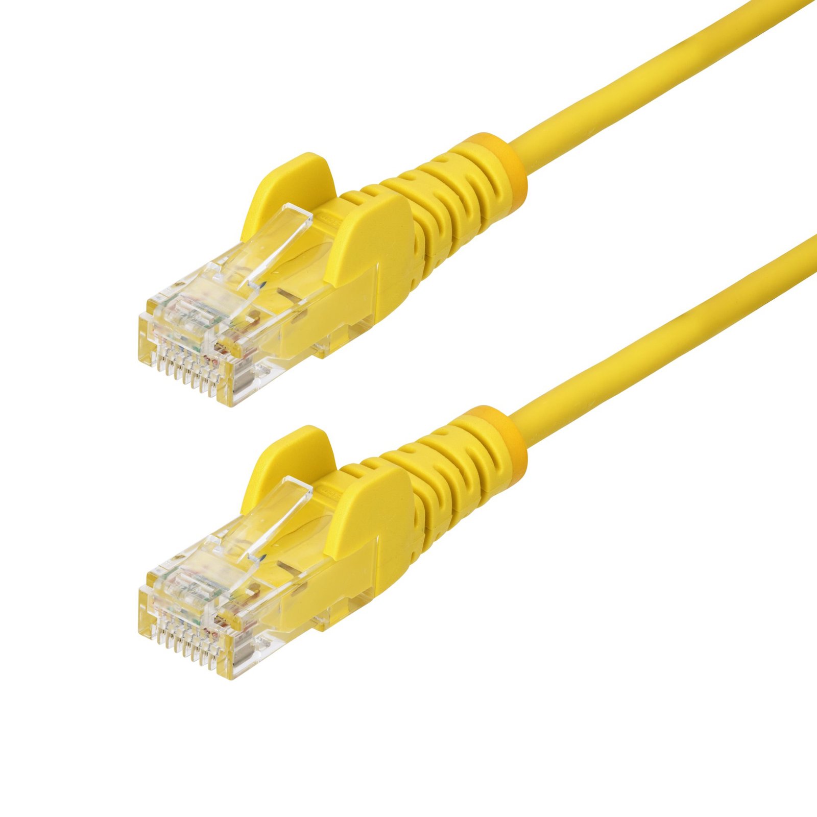 StarTech.com 15ft Yellow Slim CAT6 Ethernet Cable, Snagless, 100W PoE, UTP, LSZH, 28AWG Pure Bare N6PAT15YLS