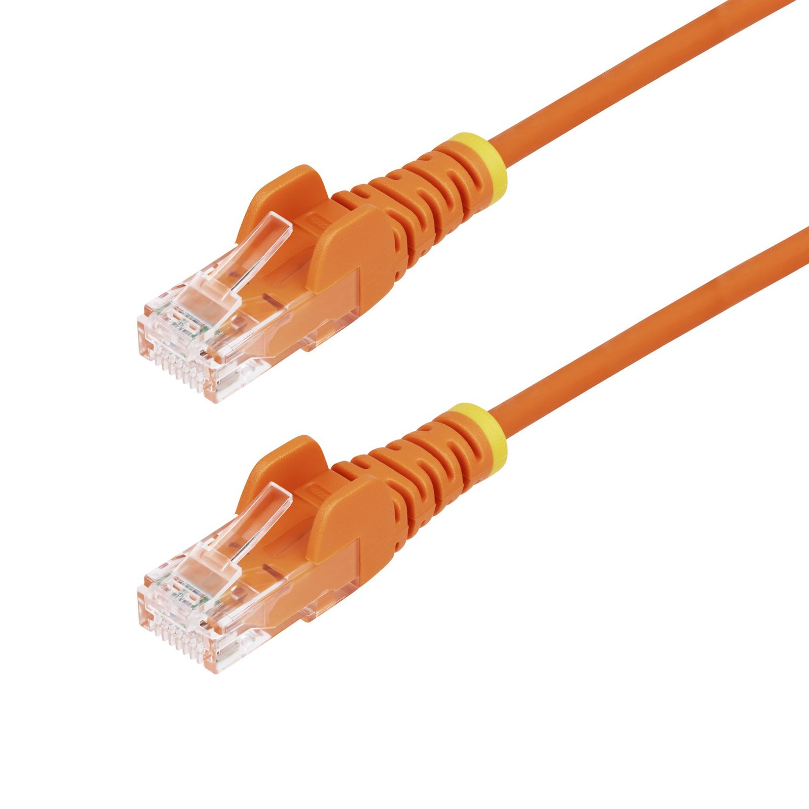 StarTech.com 1ft Orange Slim CAT6 Ethernet Cable, Snagless, 100W PoE, UTP, LSZH, 28AWG Pure Bare N6PAT1ORS