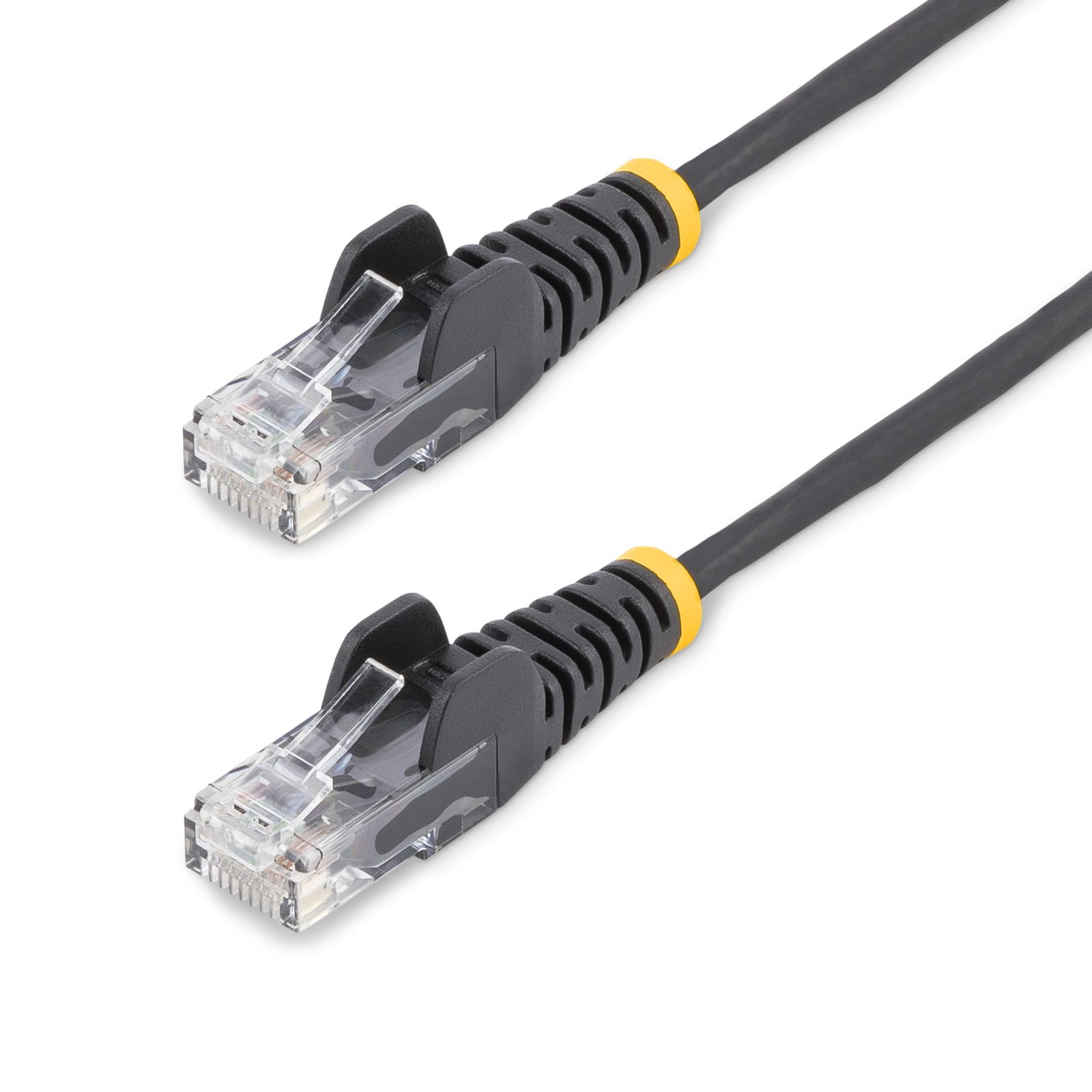 StarTech.com 2ft Black Slim CAT6 Ethernet Cable, Snagless, 100W PoE, UTP, LSZH, 28AWG Pure Bare N6PAT2BKS