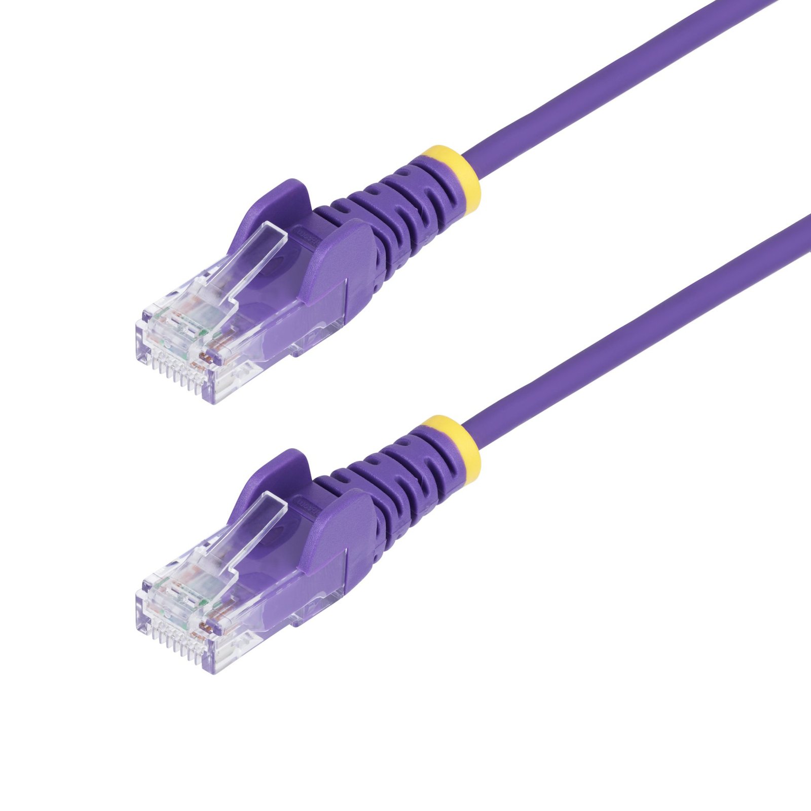 StarTech.com 30ft Purple Slim CAT6 Ethernet Cable, Snagless, 100W PoE, UTP, LSZH, 28AWG Pure Bare N6PAT30PLS