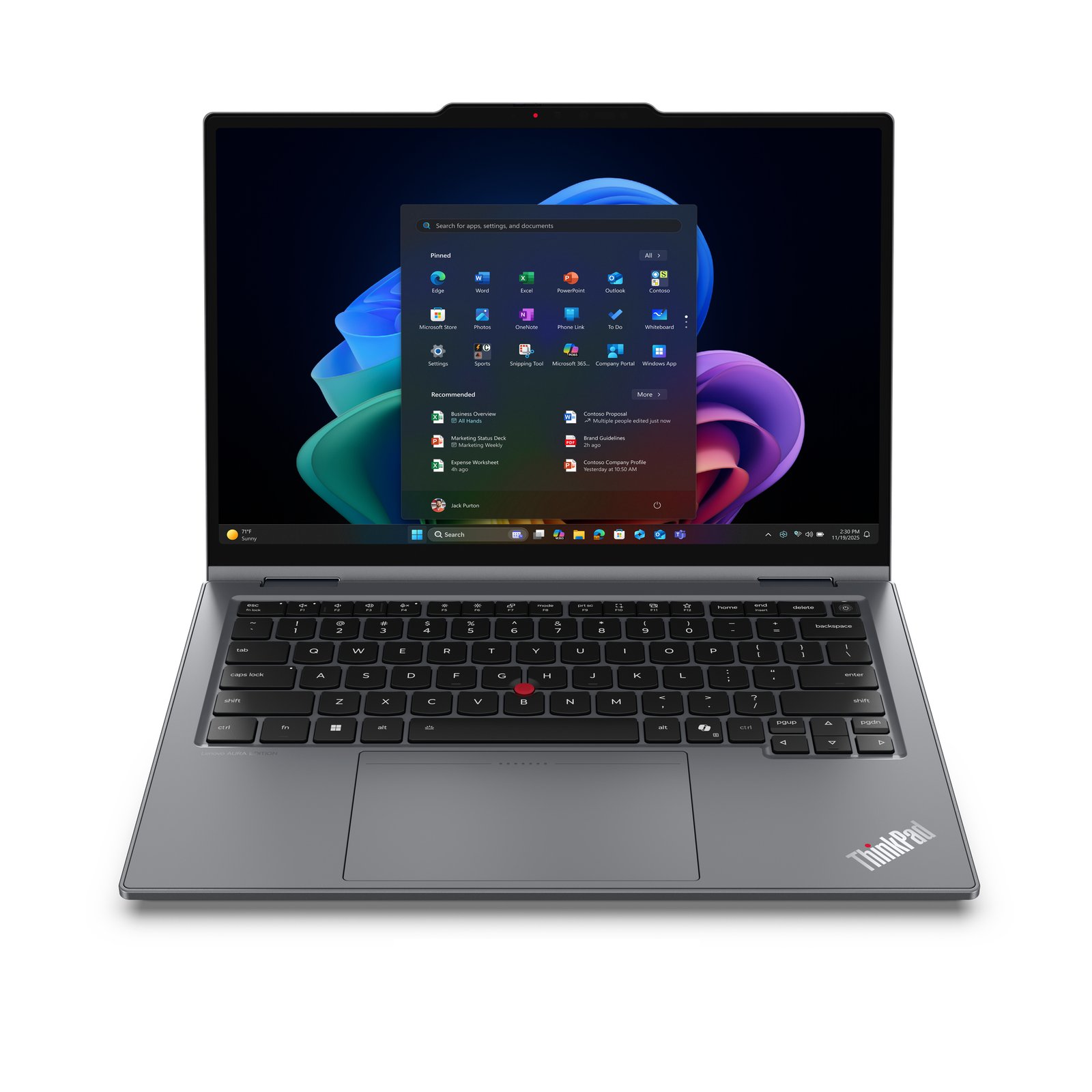 Lenovo ThinkPad X1 2-in-1 Gen 11 Aura Edition Copilot+ PC Intel Core Ultra 7 365 Hybrid 35.6 cm 21V9001BUS