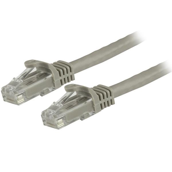 StarTech.com 1ft CAT6 Ethernet Cable - Gray CAT 6 Gigabit Wire -250MHz 100W PoE RJ45 UTP N6PATCH1GR