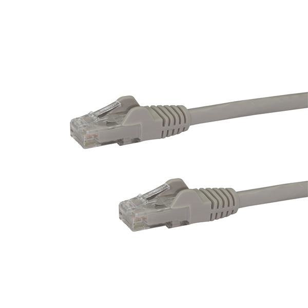 StarTech.com 25ft CAT6 Ethernet Cable - Gray CAT 6 Gigabit Wire -250MHz 100W PoE RJ45 UTP N6PATCH25GR