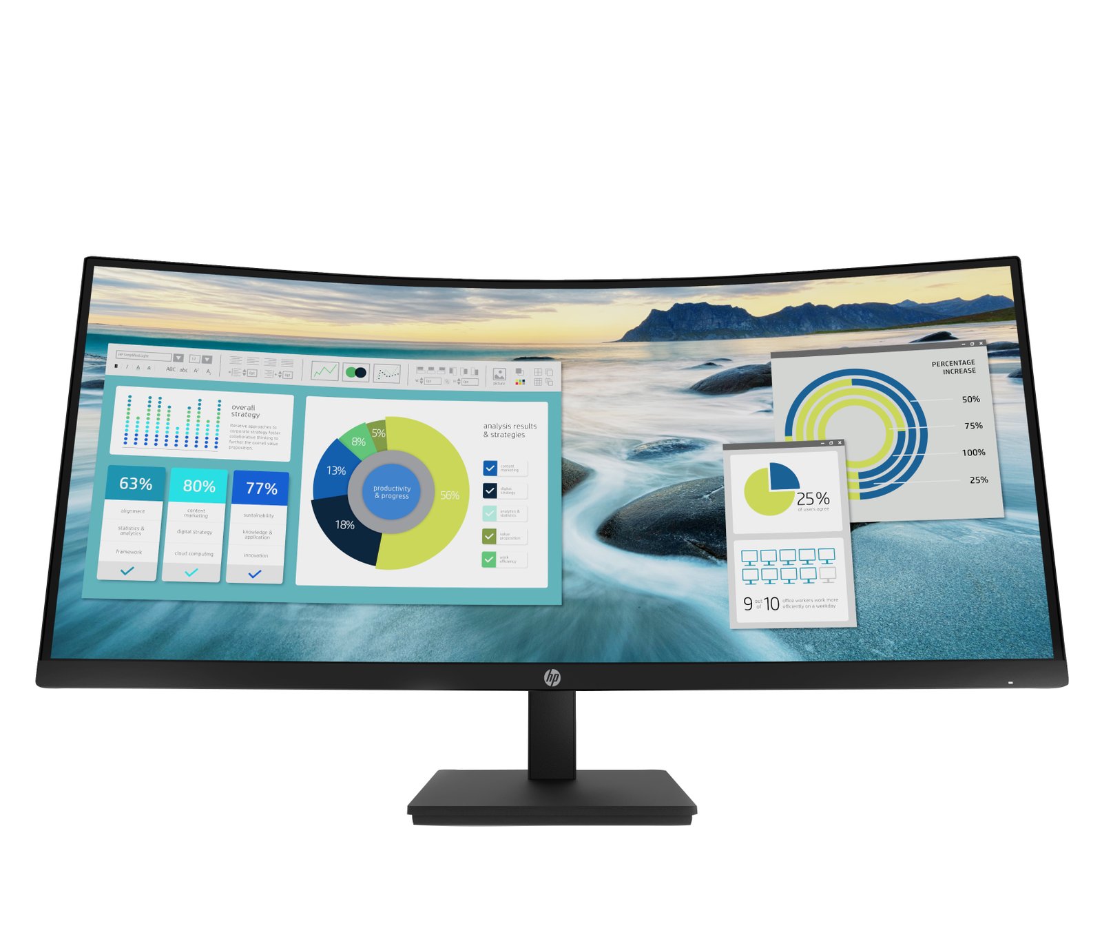 HP P34hc G4 WQHD USB-C Curved Monitor 21Y56AA#ABA