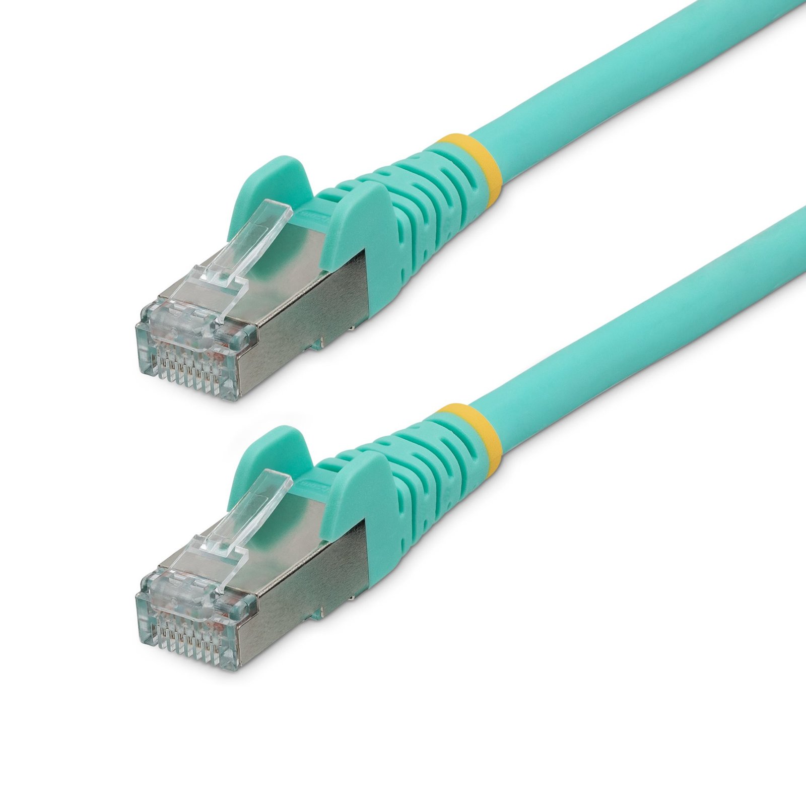StarTech.com 25ft CAT6a Ethernet Cable - Aqua - Low Smoke Zero Halogen (LSZH) - 10GbE 500MHz 100W NLAQ-25F-CAT6A-PATCH