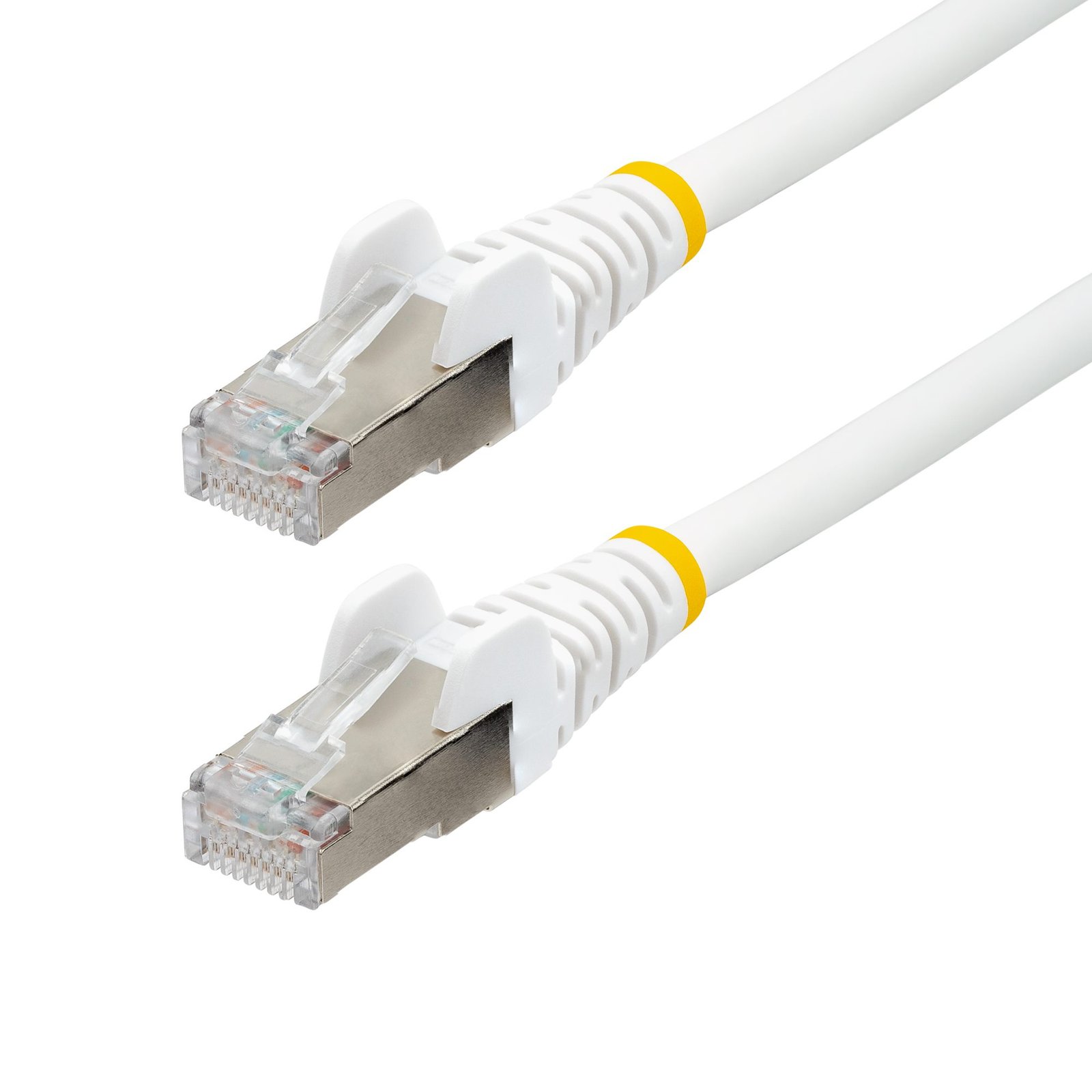 StarTech.com 75ft White CAT6a Ethernet Cable, Snagless RJ45, 10GbE, 100W PoE++, S/FTP, LSZH, 27AWG NLWH-75F-CAT6A-PATCH