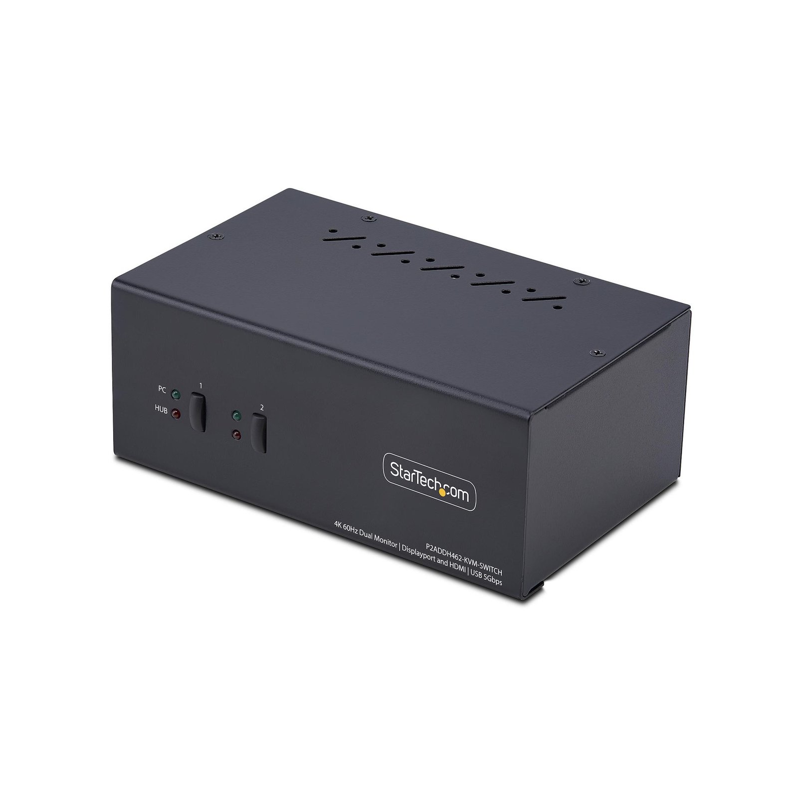 StarTech.com 2-Port Dual-Monitor DisplayPort and HDMI KVM Switch, 4K 60Hz, 1x & DP Monitor, USB P2ADDH462-KVM-SWITCH