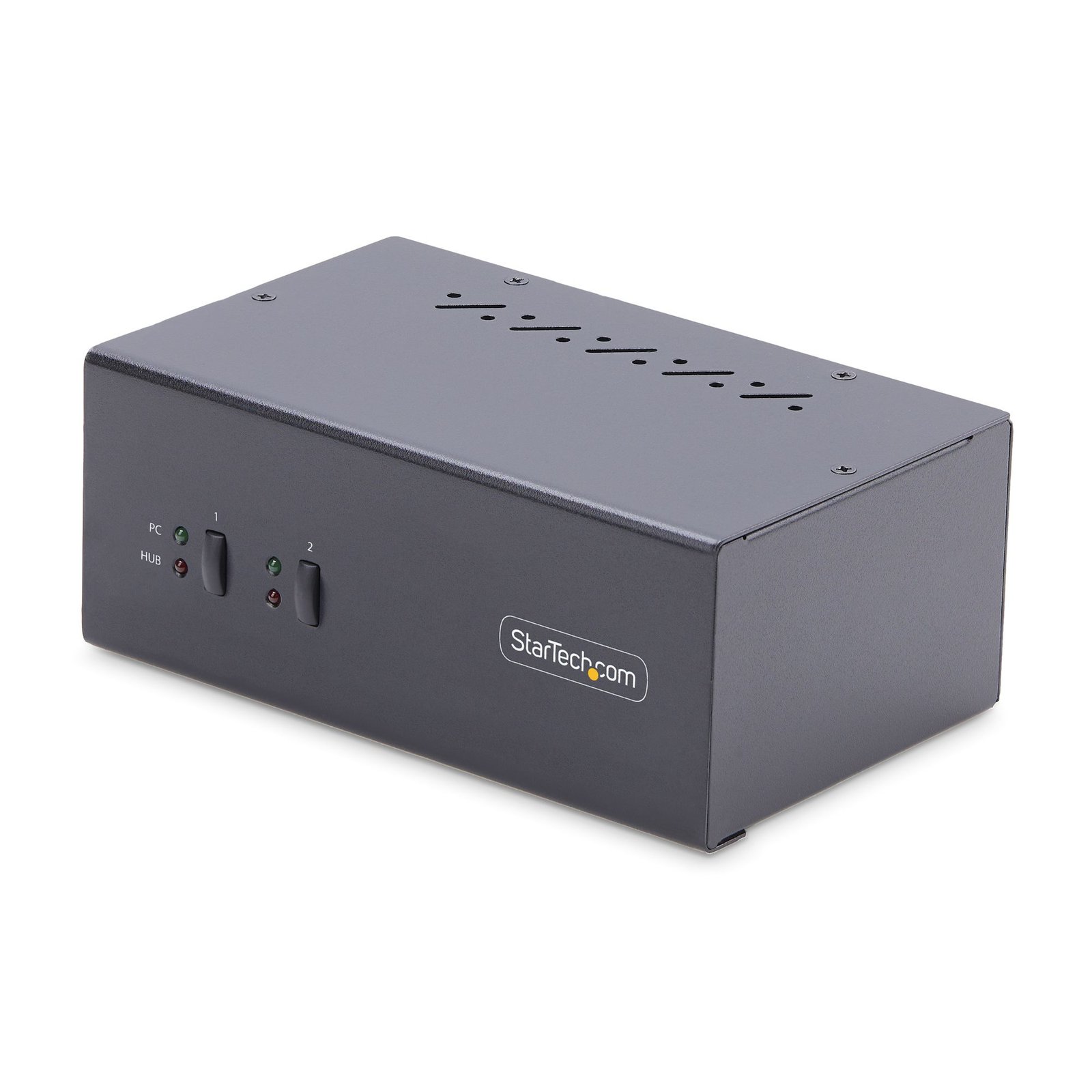 StarTech.com 2-Port Dual-Monitor DisplayPort KVM Switch, 4K 60Hz, 2x USB 5Gbps Hub Ports, 2.0 HID P2DD46A2-KVM-SWITCH