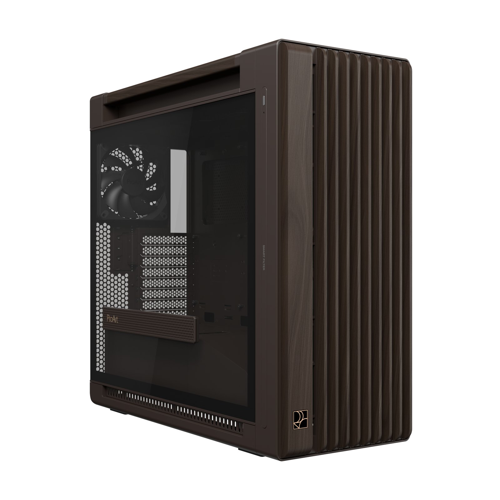 ASUS ProArt PA602 Wood Edition Retro Brown - Tempered Glass Panel Midi Tower PA602WOODTGPWMRETROBRN