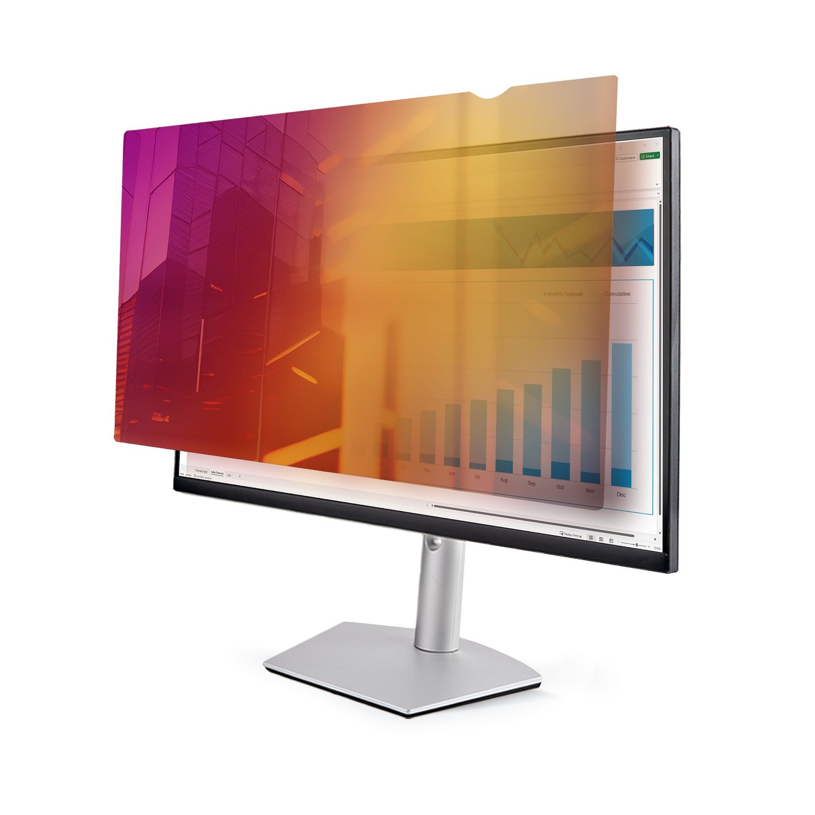 StarTech.com 24-inch 16:9 Gold Monitor Privacy Screen, Reversible Filter w/Enhanced Glossy Computer 2469G-PRIVACY-SCREEN