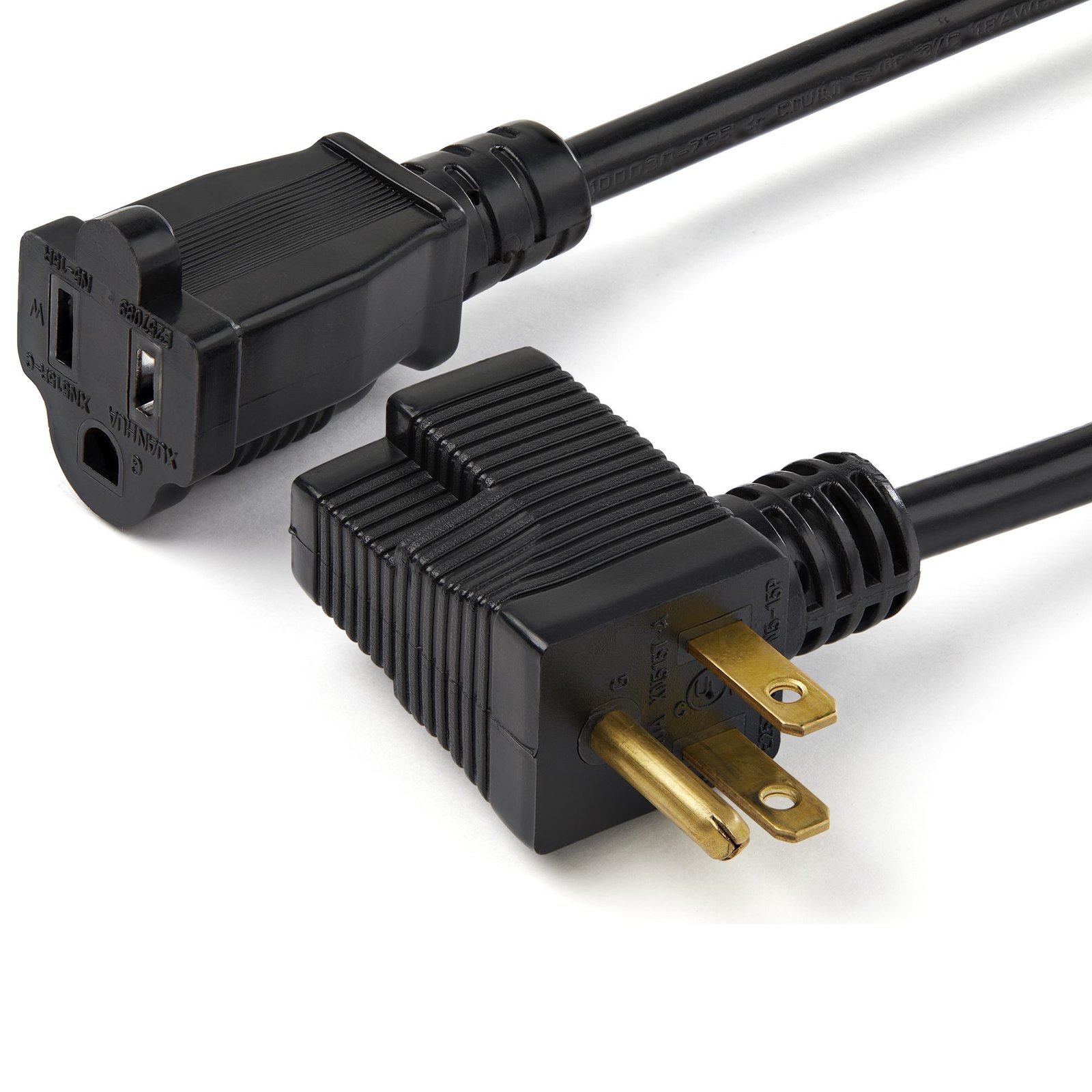StarTech.com 3ft (1m) Piggyback Power Extension Cord - NEMA 5-15P to 2x 5-15R, 16 AWG, 125V/15A - PAC1023