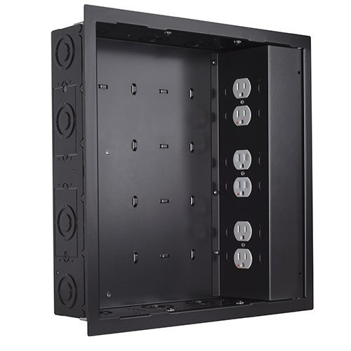 Chief Proximity® In-wall Storage Box with 6 Receptacle Filter & Surge - PAC526FBP6