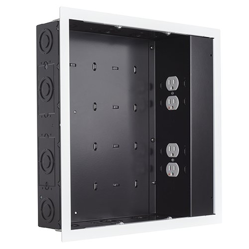 Chief Proximity® In-wall Storage Box with 4 Receptacle Filter & Surge - PAC526FWP4