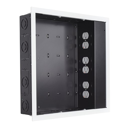 Chief Proximity® In-wall Storage Box with 6 Receptacle Filter & Surge - PAC526FWP6