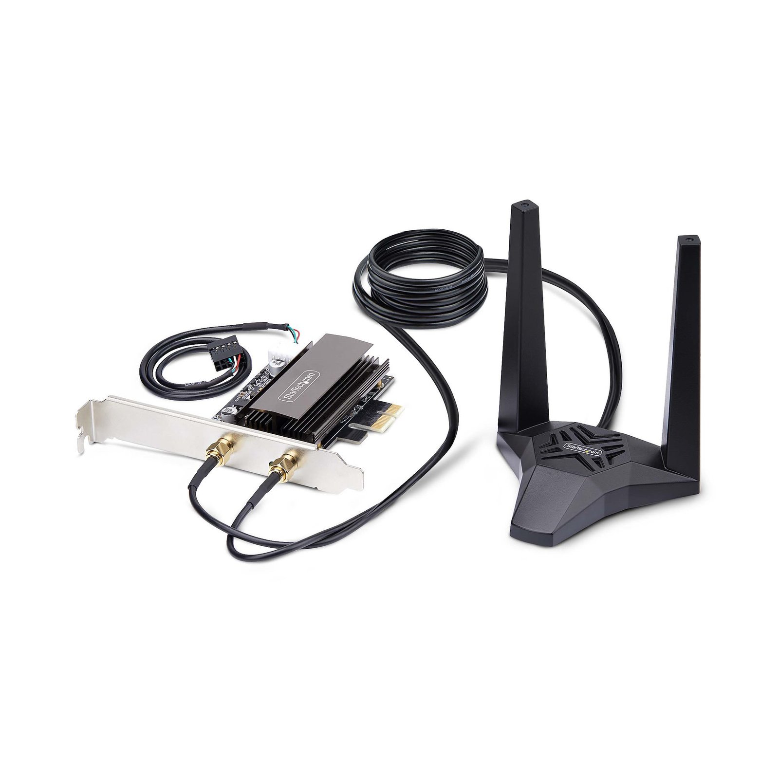 StarTech.com Wi-Fi 6E PCIe Network Card with Bluetooth 5.3, Magnetic Antenna Base 3.6ft Cables, PAX2235-WIFI-6E-CARD