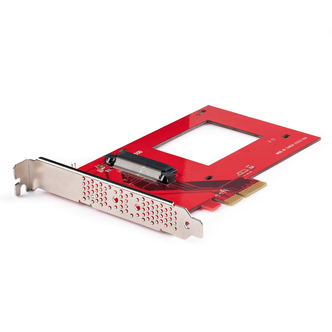 StarTech.com U.3 to PCIe Adapter Card, 4.0 x4 For 2.5" NVMe SSDs, SFF-TA-1001 PCI Express Add-in PEX4SFF8639U3
