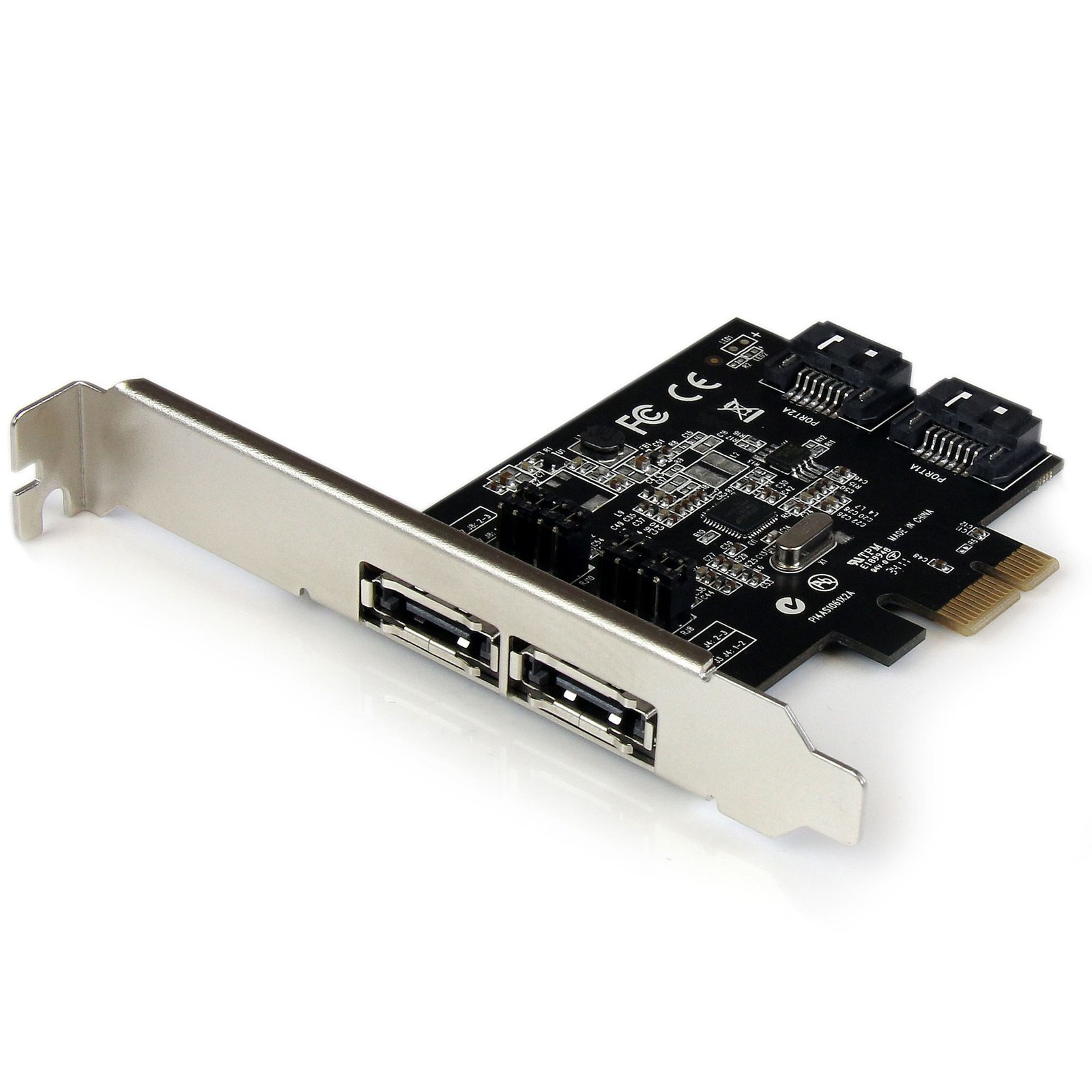 StarTech.com 2 Port PCI Express SATA 6 Gbps eSATA Controller Card - Dual PCIe x1 III Adapter with PEXESAT322I