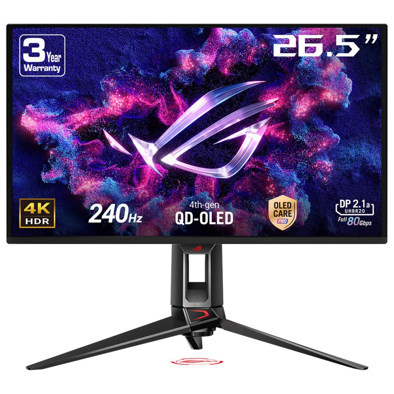ASUS ROG Swift OLED PG27UCDM computer monitor 67.3 cm (26.5") 3840 x 2160 pixels 4K Ultra HD