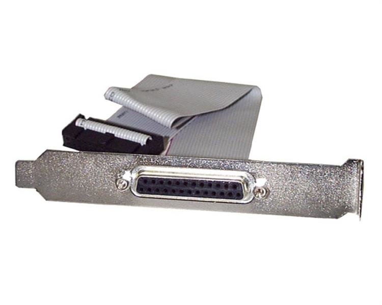 StarTech.com 16in DB25 Parallel Female to IDC 26 Pin Header Slot Plate PLATE25F16