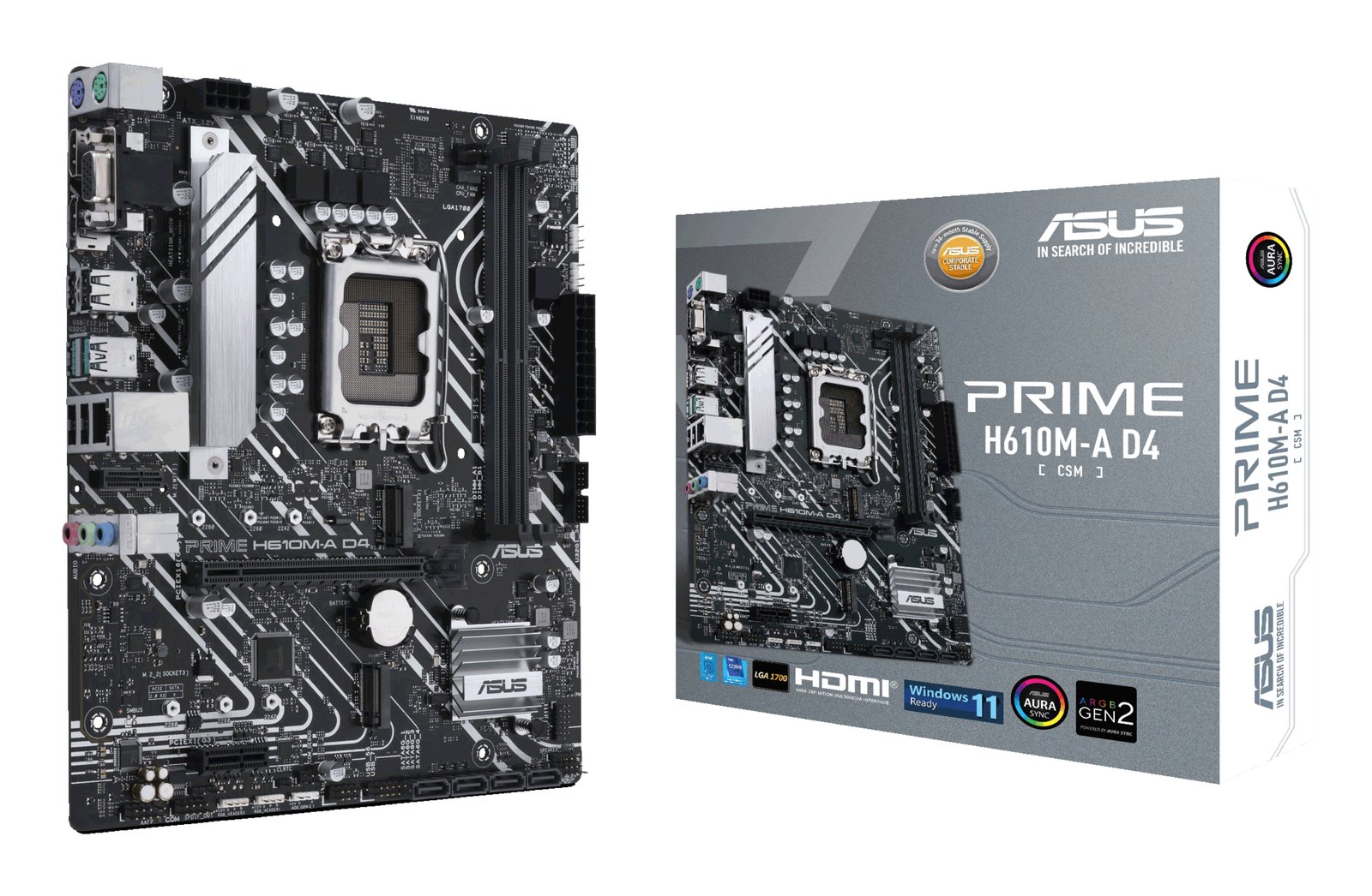 ASUS PRIME H610M-A D4-CSM Intel H610 LGA 1700 micro ATX PRIMEH610M-AD4-CSM