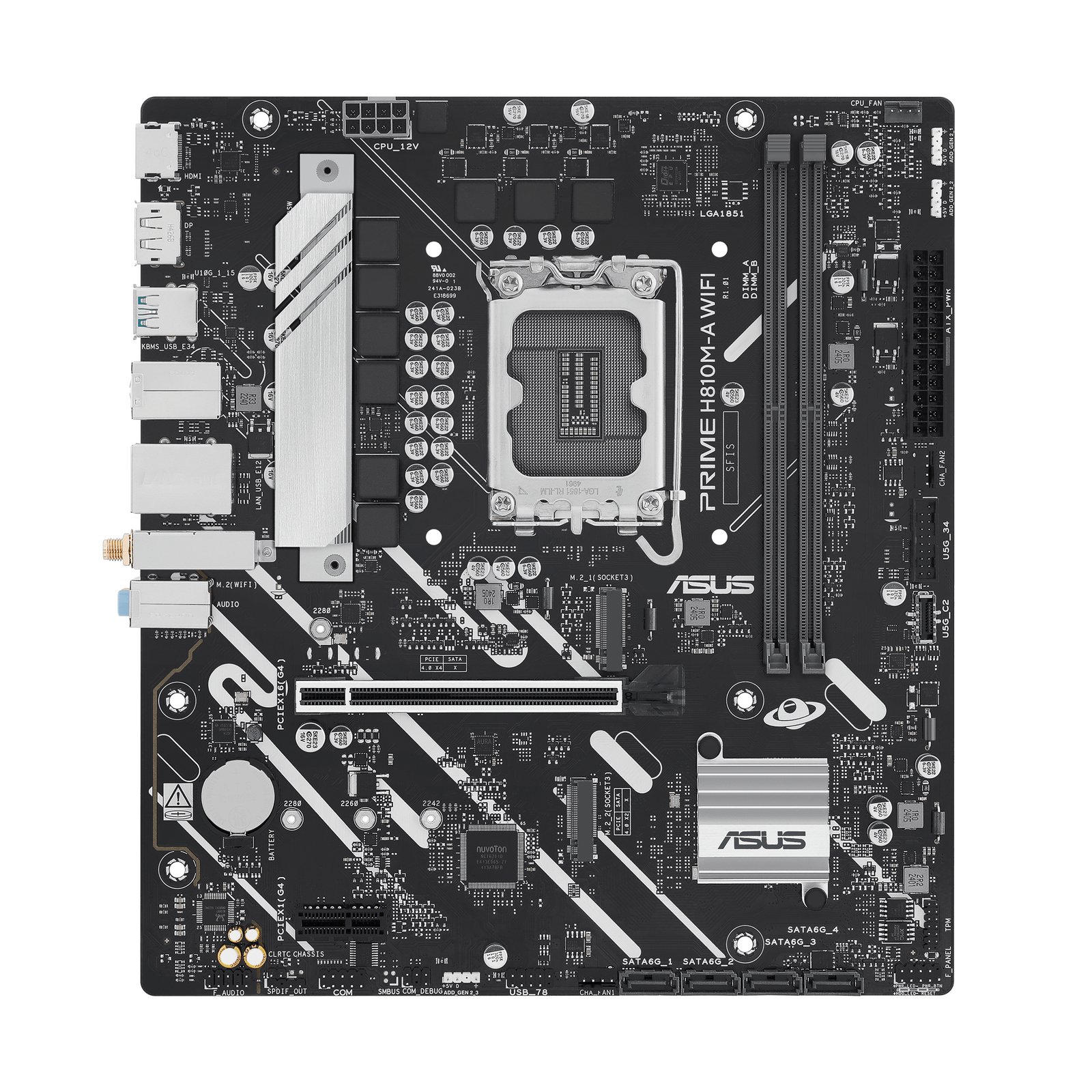 ASUS PRIME H810M-A WIFI-CSM Intel H810 LGA 1851 (Socket V1) micro ATX