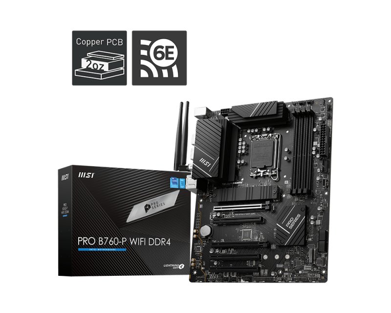 MSI PRO B760-P Intel B760 LGA 1700 ATX PROB760PWIFID4