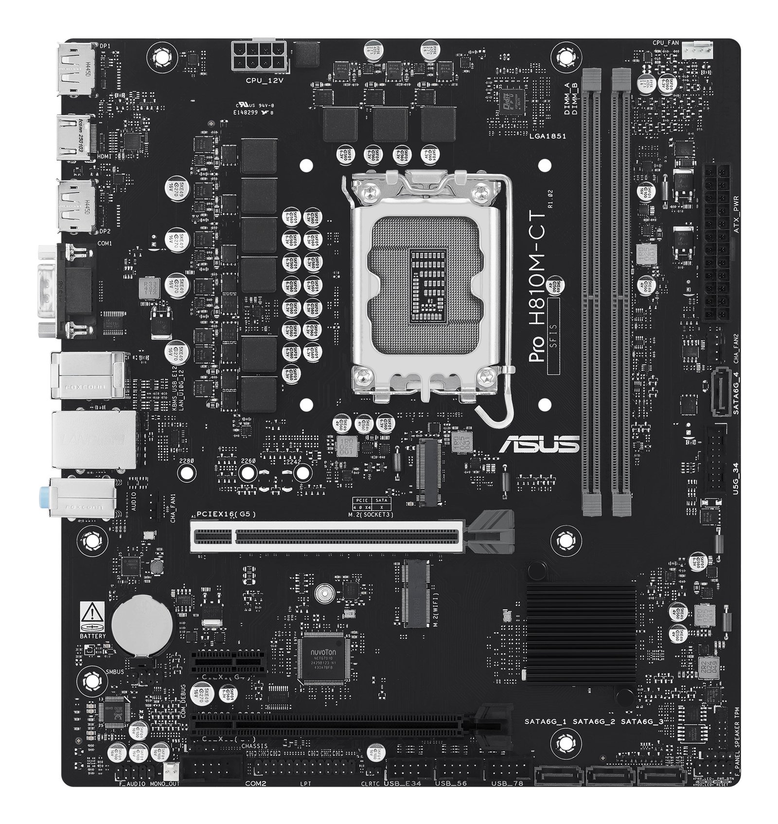 ASUS PRO H810M-CT-CSM motherboard Intel H810 LGA 1851 (Socket V1) micro ATX