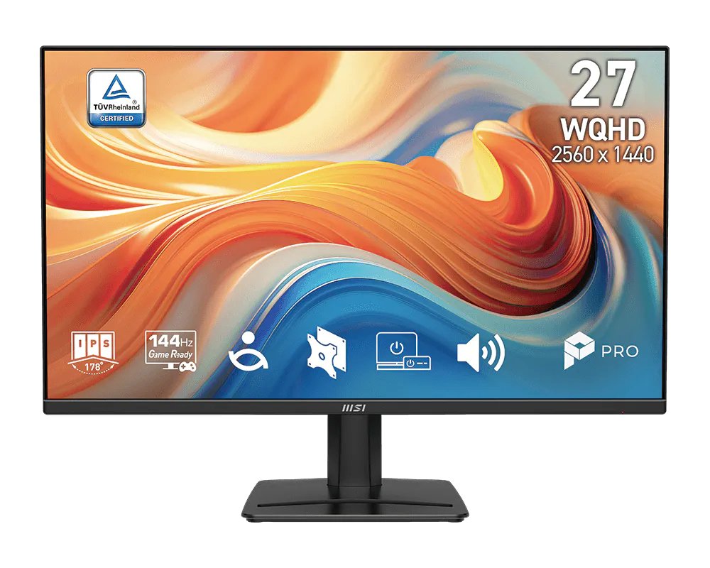 MSI Pro MP275Q E14 computer monitor 68.6 cm (27") 2560 x 1440 pixels Wide Quad HD LED Black PROMP275QE14