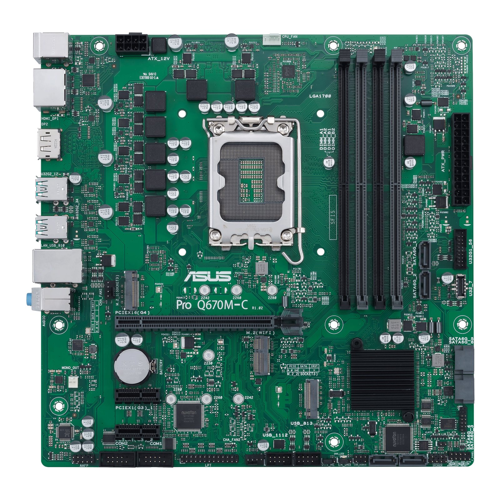 ASUS PRO Q670M-C-CSM Intel Q670 LGA 1700 micro ATX PROQ670M-C-CSM