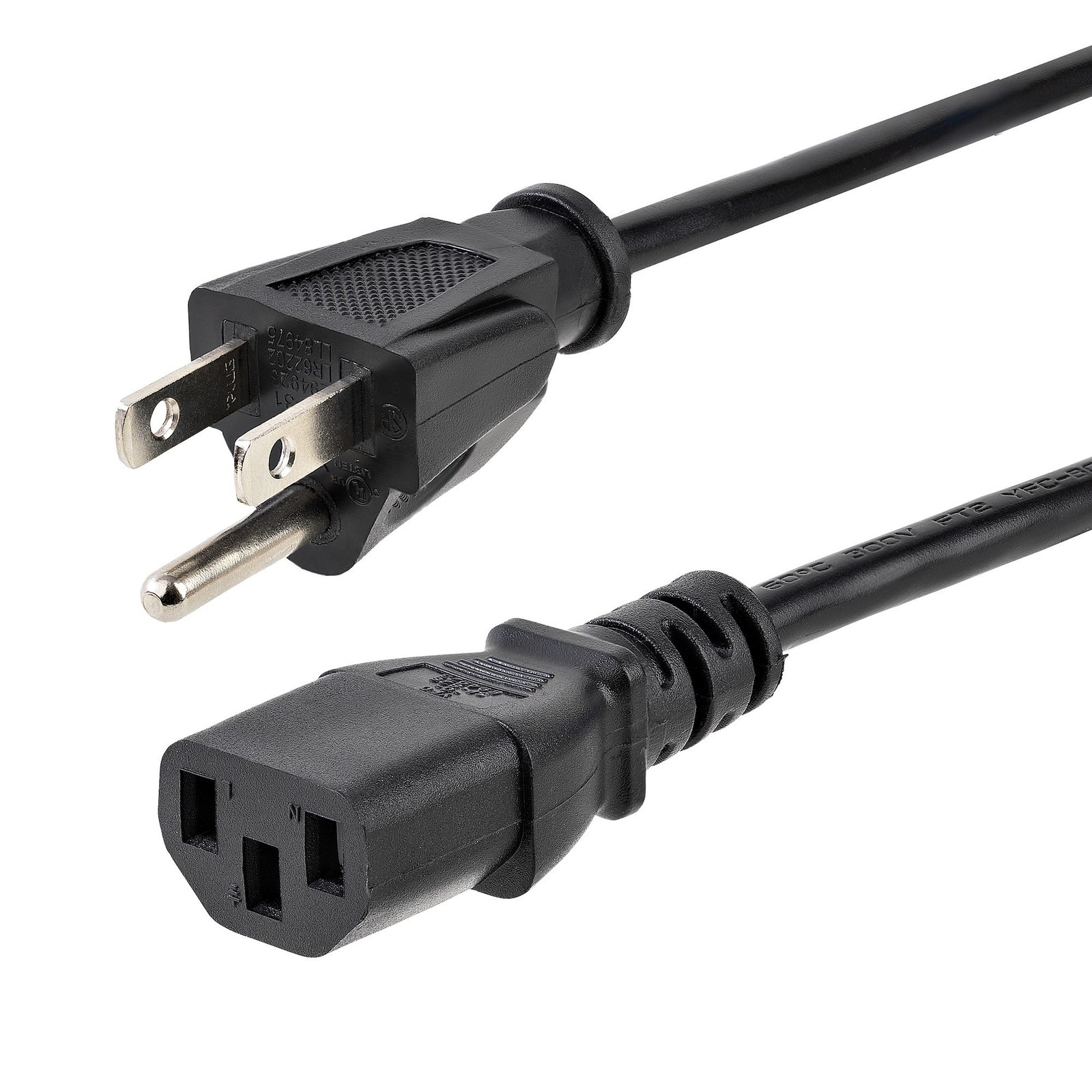 StarTech.com 10ft (3m) Computer Power Cord, NEMA 5-15P to C13, 10A 125V, 18AWG, Black Replacement PXT101_10