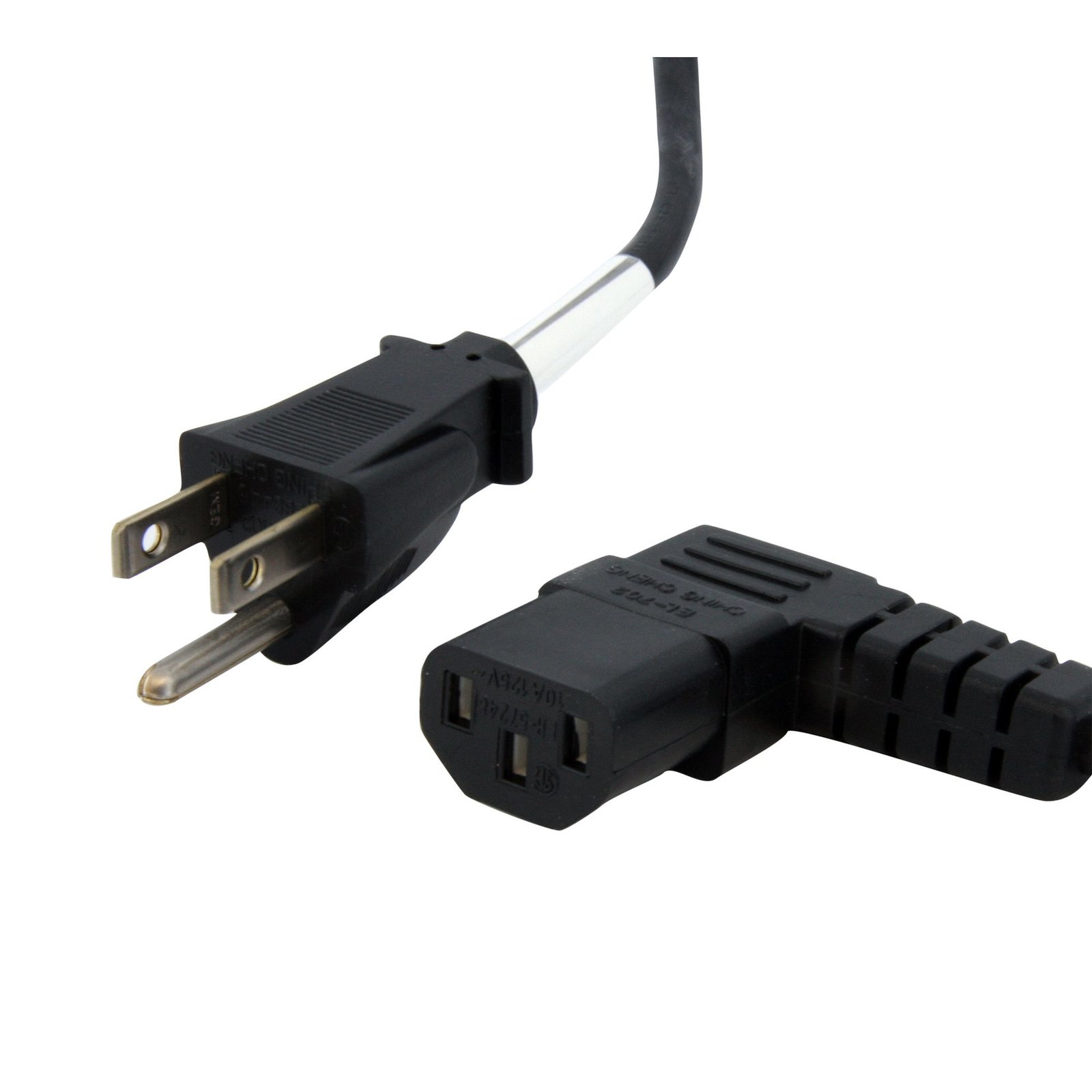 StarTech.com 6ft (1.8m) Computer Power Cord, NEMA 5-15P to Right Angle C13, 10A 125V, 18AWG, Black PXT101L