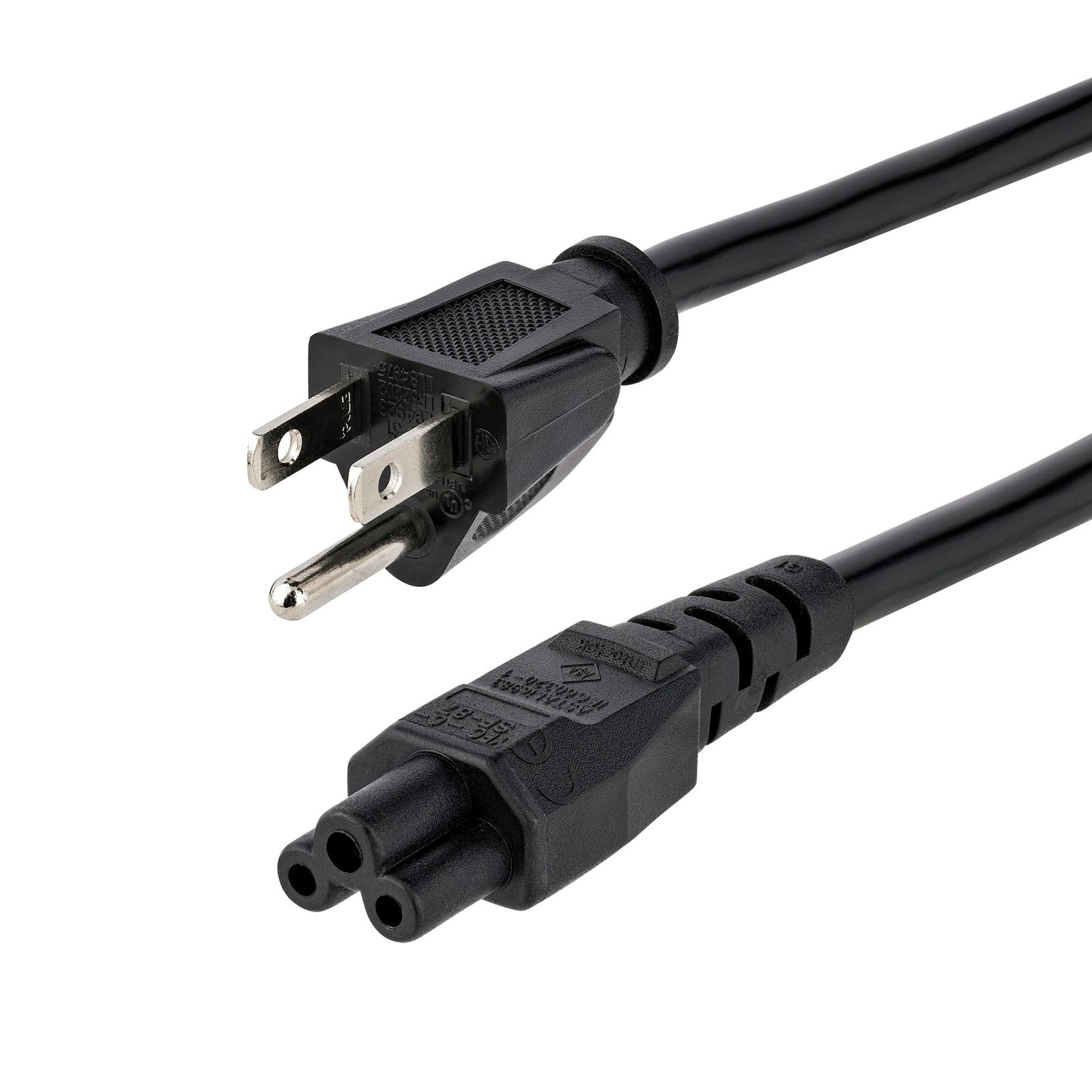 StarTech.com 6ft (1.8m) Laptop Power Cord, NEMA 5-15P to C5 (Clover Leaf), 10A 125V, 18AWG, PXT101NB3S