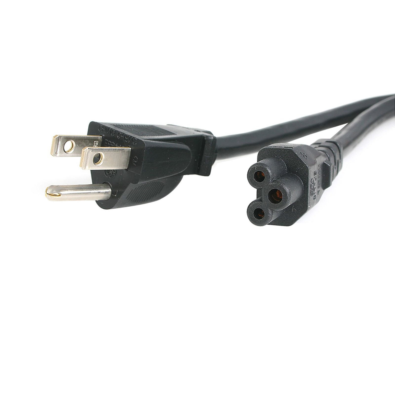 StarTech.com 3ft (1m) Laptop Power Cord, NEMA 5-15P to C5 (Clover Leaf), 10A 125V, 18AWG, PXT101NB3S3