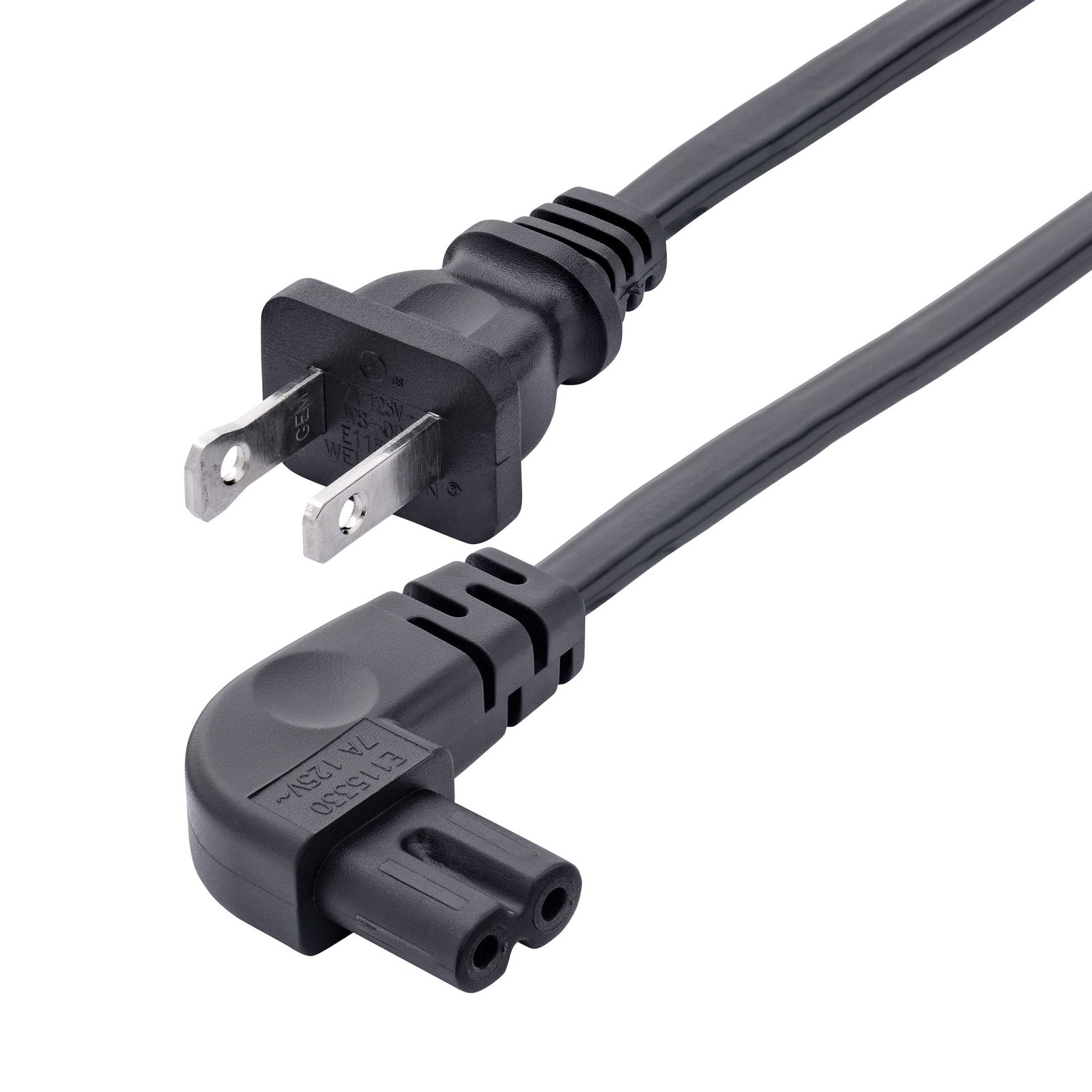 StarTech.com 6ft (1.8m) Laptop Power Cord, NEMA 1-15P to Right Angle C7, 7A 125V, 18AWG, Charger PXT101NB-STRA-6F