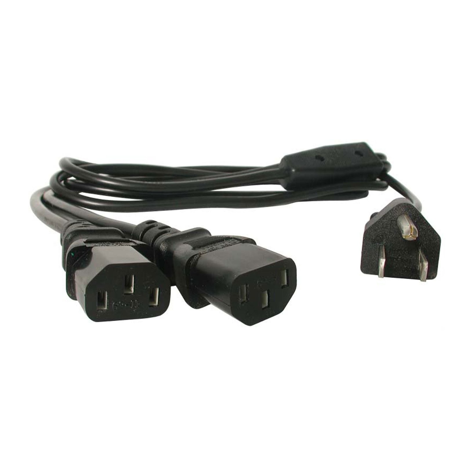StarTech.com 6ft (2m) Computer Power Cord Y Splitter, NEMA 5-15P to 2x C13, 10A 125V, 18AWG, Black PXT101Y
