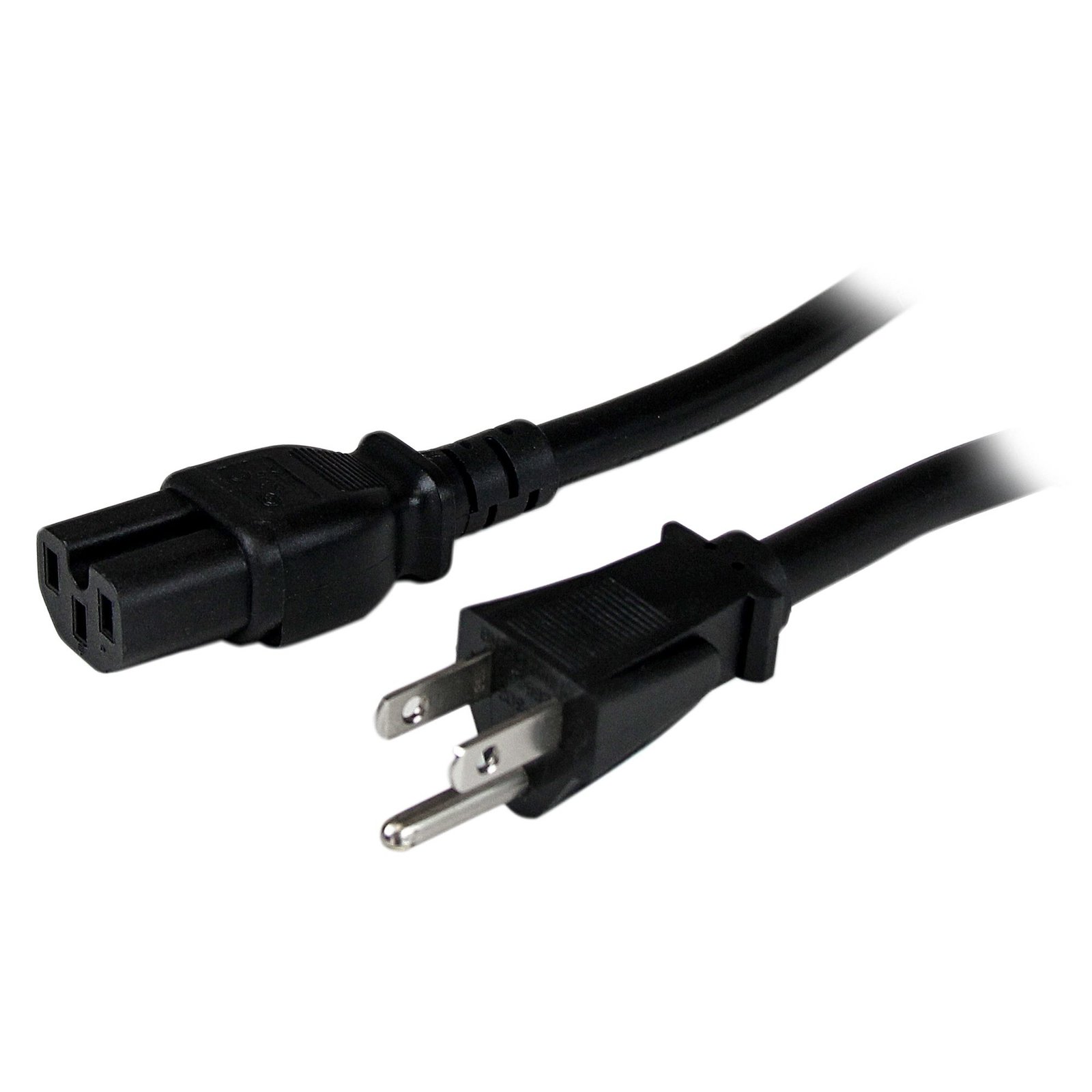 StarTech.com 8ft (2.4m) Heavy Duty Power Cord, NEMA 5-15P to C15 AC 15A 125V, 14AWG, Replacement PXT515C158