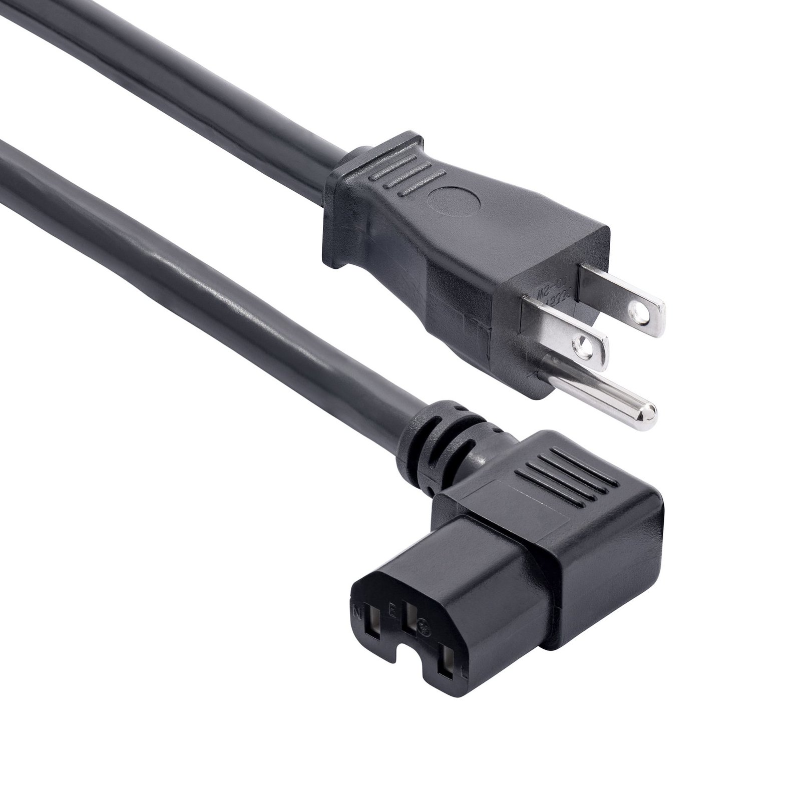 StarTech.com 8ft (2.4m) Heavy Duty Power Cord, NEMA 5-15P to Right Angle C15, 15A 125V, 14AWG, PXT515C158RA