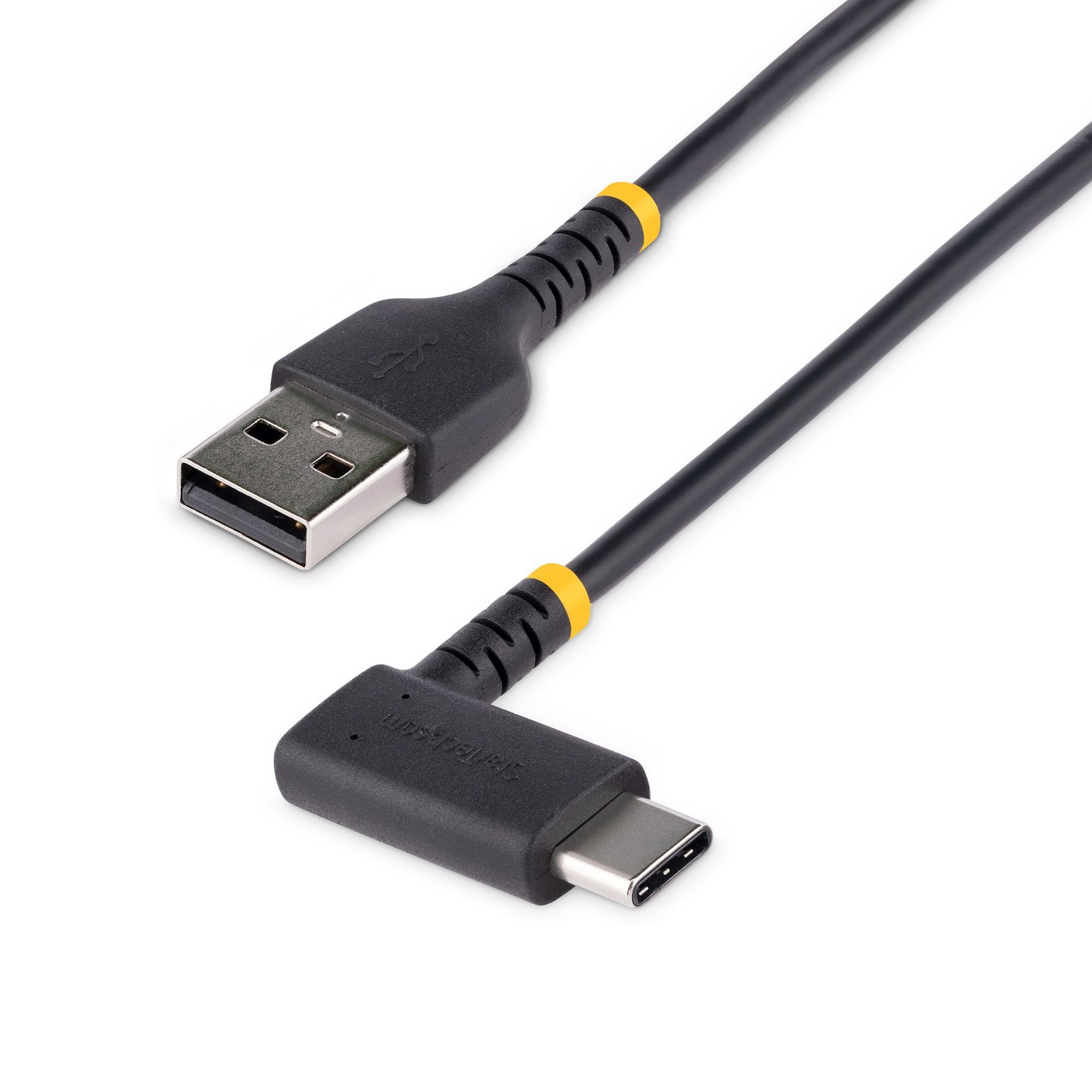 StarTech.com 3ft (1m) USB-A to USB-C Fast Charging Cable, Rugged, Right-Angled, Charge & Sync, 3A, R2ACR-1M-USB-CABLE