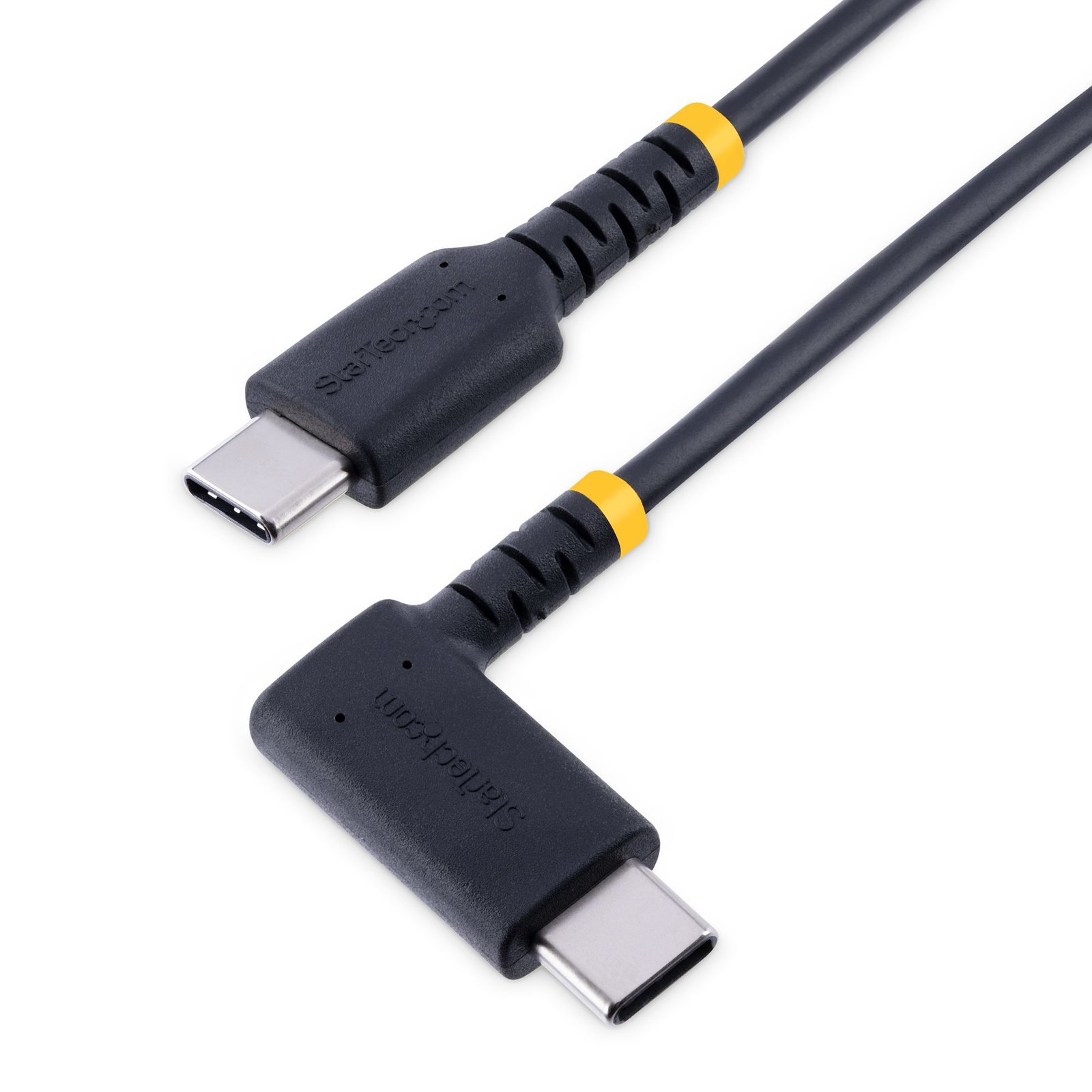 StarTech.com 6.6ft (2m) USB-C Fast Charging Cable, Rugged, Right-Angled, Charge & Sync, 60W (3A) R2CCR-2M-USB-CABLE