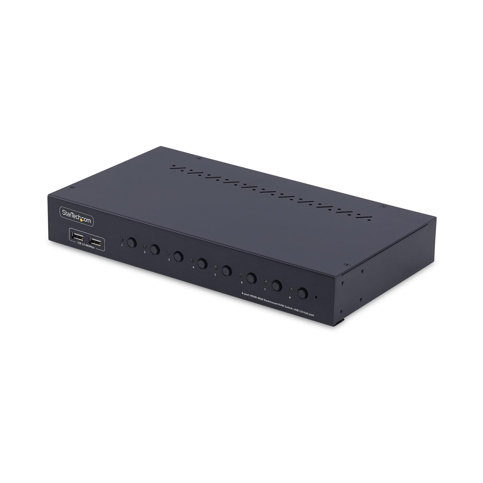 StarTech.com 8-Port HDMI KVM Switch with 1U Rack Mount Kit, 4K 60Hz 2.0, Push-Button & Hotkey R8AH202-KVM-SWITCH
