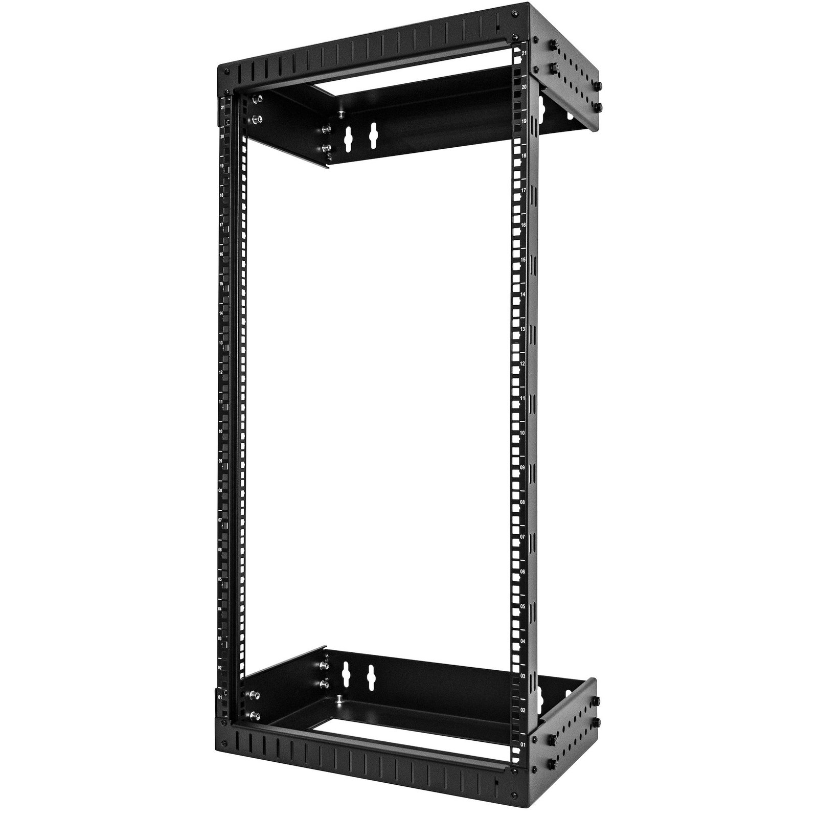 StarTech.com 2-Post 21U Heavy-Duty Wall Mount Network Rack, 19" Open Frame Server with Adjustable RACK-21U-20-WALL-OA
