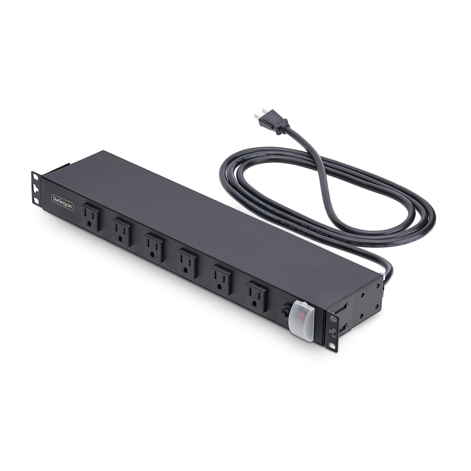 StarTech.com 12-Outlet Rackmount PDU, 1U Server Power Strip with Wide-Spaced Right-Angle Ports, 1215B8H-RACK-PDU-RA